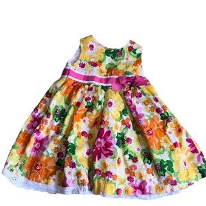 Girls 4T Lined "George" Spring Summer Easter Dress Floral Dress